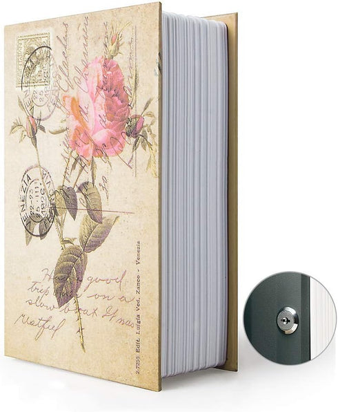 Diversion Book Safe Storage Box, Small Sized Dictionary Secret Safe Can with Security Combination Lock/Key, Hidden Safe