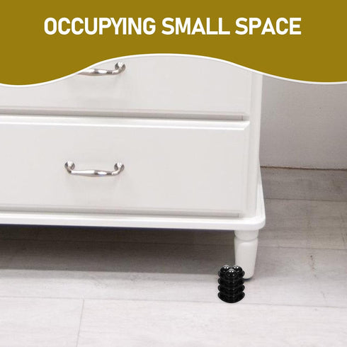 8pcs FOMIYES Black Stainless Steel Ball Bearing Self Adhesive Mini Caster Wheels for Furniture Storage Boxes Bedside
