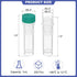 PATIKIL 1ml Plastic Cryogenic, 200Pcs Self Standing Cryogenic Vial Screw Top Frozen Test Tube for Lab Laboratory Science, Green Cap