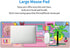 Pixel Pink Computer Mouse Pad, Extended XL Gaming Mice Pad with Stitched Edges, 31.5 X 11.8 Inch