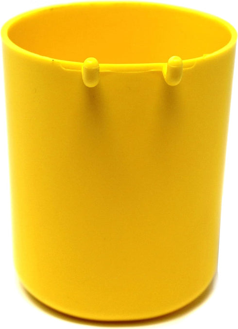 JSP Manufacturing 3 inch Plastic Pegboard Hanging Cup Hook Organizer for Crafts/Office, Multi-Colors, 4 Pack (Yellow)