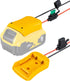 Power Wheel Adapter for DeWalt 20V Battery with Fuse & Wire Terminals, Works with DCB205, DCB206, DCB200