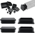 EASYEAH 4" (100mm) Plastic Hole Plugs Black-Square Chair Leg Caps & Pipe