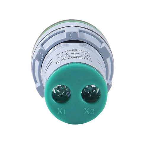 AITRIP 5PCS Digital DC Voltmeter LED Display Voltage Meter 20-500V Monitor with Green Indicator Round Lamp