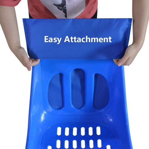 Eamay Chairback Buddy Pockets Chart - Kids School Supplies, Seat Storage Organizer for Classroom Chairs (Blue and Red)