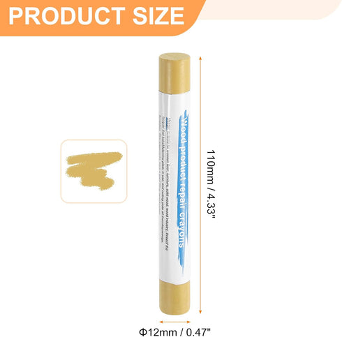 5pcs HARFINGTON Wood Filler Sticks Wooden Wax Touch Up Furniture Repair Crayons for Scratch Hole Wood, Beige