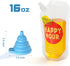6 Pcs Drink Pouches for Adults, Plastic Flask Reusable Disposable Drink Bags with Funnel (16 oz)