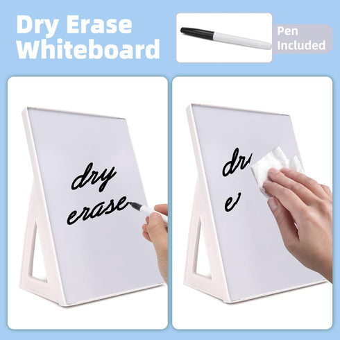 Small Whiteboard with Stand, A4 Size 11.7 x 8.3 Inches with Two Dry Erase Markers
