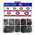 350pcs Black Nylon Flat Round Washer Spacer Assortment Kit - 7 Sizes M2-M8, Countersunk Plastic Gasket Rings