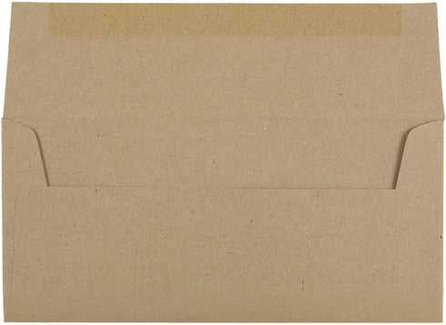 JAM PAPER #10 Business Premium Envelopes, 4 1/8 x 9 1/2, Brown Kraft Paper Bag, 50/Pack