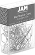 JAM PAPER Colorful Butterfly Clips - Silver Paper Clamps - 20/Pack by JAM Paper