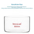 stonylab Crystallizing Dish, 100 ml, O.D. 80 mm, Thick-Wall High Borosilicate Glass, Flat Bottom, No Spout Lab Glassware