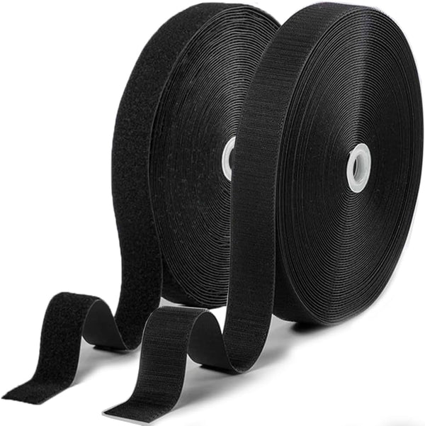 SOURRI 1 Inch x 82 Feet Hook and Loop Tape, Heavy Duty Sticky Back Fastener Roll, Nylon Self Adhesive Strips for Home,
