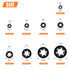 360 Pieces Internal Tooth Star Lock Washers, 9 Sizes Quick Speed Locking Washers Fasteners Assortment Kit