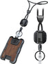 LIUGX Carbon Fiber Badge Holder with Retractable Breakaway Lanyard, American Flag, Badge