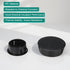 Baomain 100-Pack Plastic Hole Plugs Black 1/2" (12.6mm) Locking Plugs for Furniture, Cabinets & Automotive