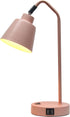 LD1071-BPK 16" Simple Designs Sleek Essentials Adjustable Metal Desk Task Lamp with Dual USB Ports, for Office, Desk