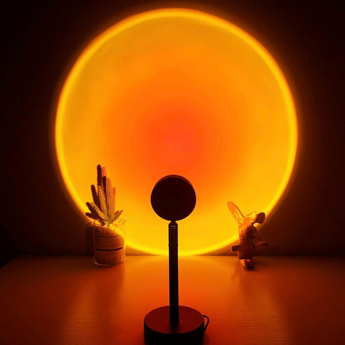 Sunset Lamp Projection Spotlight with Remote RGB 16 Colors for Influencer Video,