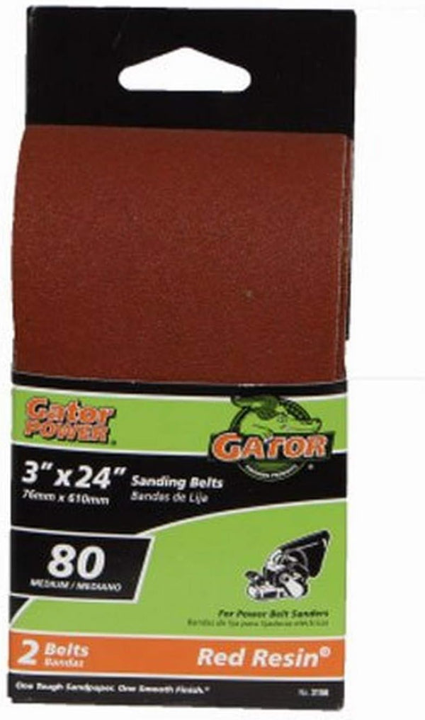 ALI INDUSTRIES 3156 Heavy Duty Resin Bond Power Sanding Belt, 3" x 24"