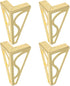 Uonlytech 4pcs Metal Furniture Legs 15cm Brushed Gold Sofa Legs Replacement Cabinet