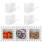 Soaoo 4 Pcs Pegboard Bins, Square Plastic Bins with Lids, Wall Mount White Magnetic Containers for Organizing