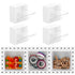 Soaoo 4 Pcs Pegboard Bins, Square Plastic Bins with Lids, Wall Mount White Magnetic Containers for Organizing