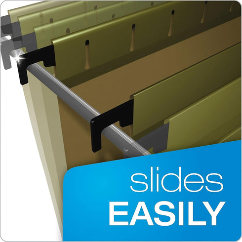 Pendaflex SureHook Reinforced Hanging File Folders, Legal Size, Standard Green, 20/BX (6153 1/5)