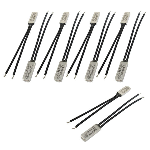 Uxcell 10 Pcs Bimetal Temperature Control Switch Thermostat 45C N.O TLRS9700