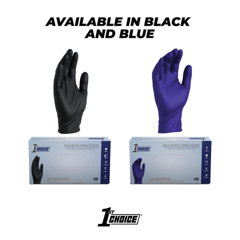 1st 2 100, 3 Choice Nitrile Disposable Gloves, Large Nitrile Gloves, Disposable Latex Free Exam Gloves, Boxes of Mil