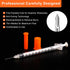 31g 0.5cc Syringes, 1/4 Inch-6mm Compatible U-100, Accurate Measuring, Individually Sealed Packaging (Pack of 100)