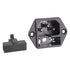 AC 250V 10A 2 in 1 Mount Inlet Module Plug Socket Power Entry Connector, Male Blades with 10A Fuse