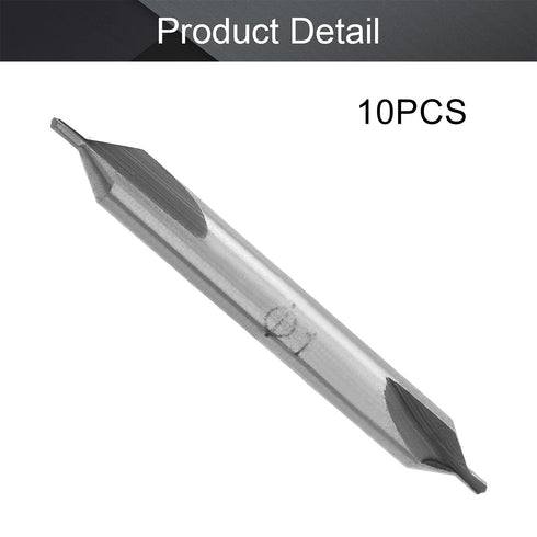 Utoolmart 10 Pcs Center Drill Countersink Lathe Bit Mill Tool - Combined Drills and Countersinks Set Tool