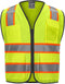 9 Pockets High Visibility Class 2 Safety Vest, Hi Vis Vest with 2 Inch Wide Reflective Strips, Zipper Construction Work