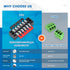 6 Sets Terminal Blocks, 6Pcs 4/5/6 Positions 600V 15A Dual Row Screw Terminal Strip Block + Insulated Terminals