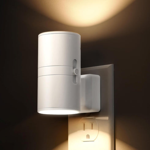 0-100LM 3000K, Dimmable 2 Pack L LOHAS LED Night Light Plug in, Night Lights Plug into Wall, Light Sensor, Soft White