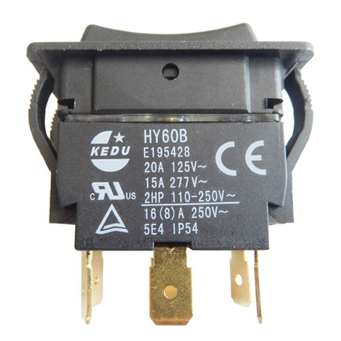 KEDU HY60B 125/250V 20/15A 6 Pins Rocker Switch ON-Off-ON Push Button Switches for Industrial Electric Power Tools