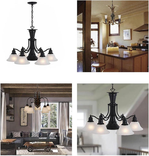 U/D 5Canopy 6 50 Light Fixture Kit with Feet Pendant Light Chain Accessories, Includes Mounting Hardware for Chandelier