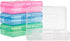 Juvale 4-Pack Large Capacity Plastic Pencil Boxes, Colorful Clear Stackable Cases for School Pens, Markers, Crayons,