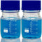 Karter Scientific 100ml Borosilicate Glass Round Media Storage Bottles with GL45 Screw Cap, Pack of 2