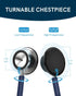 FriCARE Dual Head Stethoscope for Nurses, Medical Students, Navy Blue Tube, Stainless Steel Chestpiece