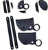 MCMUZKZS 2cm Heavy Duty Locking Latch Hinge Pair for Tube Folding Chairs, Black, Double Row