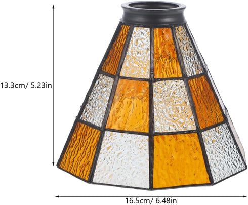6.49X6.49X5.23In Hammered ABOOFAN Glass Lampshade Replacement for Bedside Lamp Pendant Light Wall Sconce Stained Glass