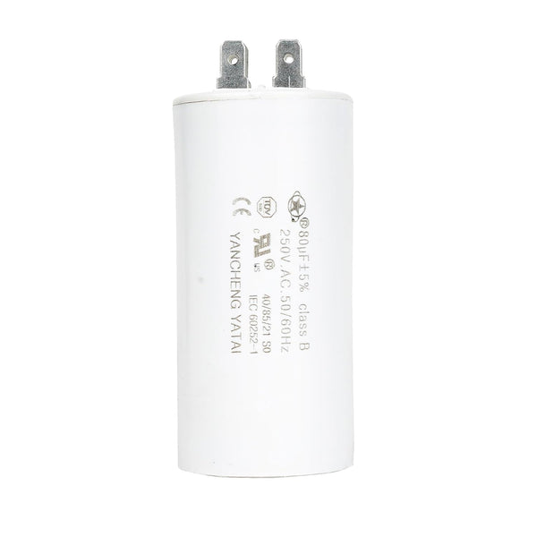 CBB60 Capacitor 80uF 250V AC 4-Pole for Irrigation Pump, Washing Machine, Drainage Pump, Cement Mixer, Dehumidifier