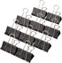 H&S Multi-purpose Jumbo Foldback Clips for Paperwork, Pack of 10 Black Binder Office Clips