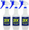 3X High Output Heavy Duty Spray Bottles, 3 Pack, 32 oz Professional Industrial Spray Bottles for Commercial, Household