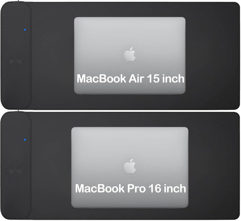 Loyobo 15W 29x13 inch Magnetic Wireless Charging Gaming Mouse Pad for MacBook, PC, Laptop - Large PU Leather
