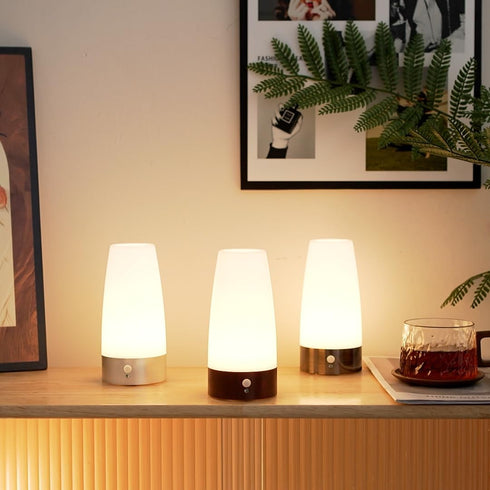 Daxng Retro LED Night Light PIR Motion Sensor Light,Activated Step Lighting Lamps,Indoor/Outdoor Battery Operated Lamp