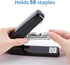 Deli/EZWORK Swing-Arm Swivel Stapler, 25 Sheets Capacity, 360 Degree Rotate Desk Stapler with 1000 Staples, Black