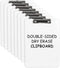 Dry Erase Clipboard 8 Pack - Hardboard Clip Board 8.5x11 for Classroom, Double-Sided White Board, Office & School Supply