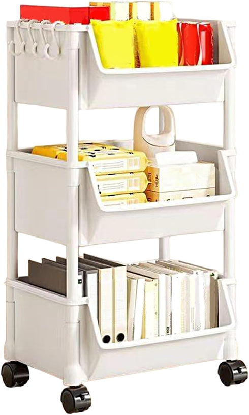 Generic 3 4 Multi Tier Rolling Cart - Multi Tier Rolling Storage Cart, Mobile Utility Cart | Tier Rolling Organizer